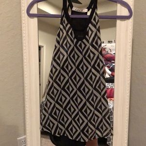 patterned racerback blouse